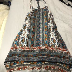 Patrons of Peace Paisely Orange and Blue Sundress